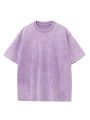 2026 Summer Washed T-Shirts 230G Heavy Cotton Vintage Faded Color Oversized Unisex Basic Tee Short Sleeve Loose Workout Tops. 