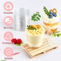 20Pack 6 OZ Disposable Plastic Cups with Lids and Spoons,Clear Dessert Cup,Mini Parfait Appetizer Containers for Ice Cream,Cake,. 
