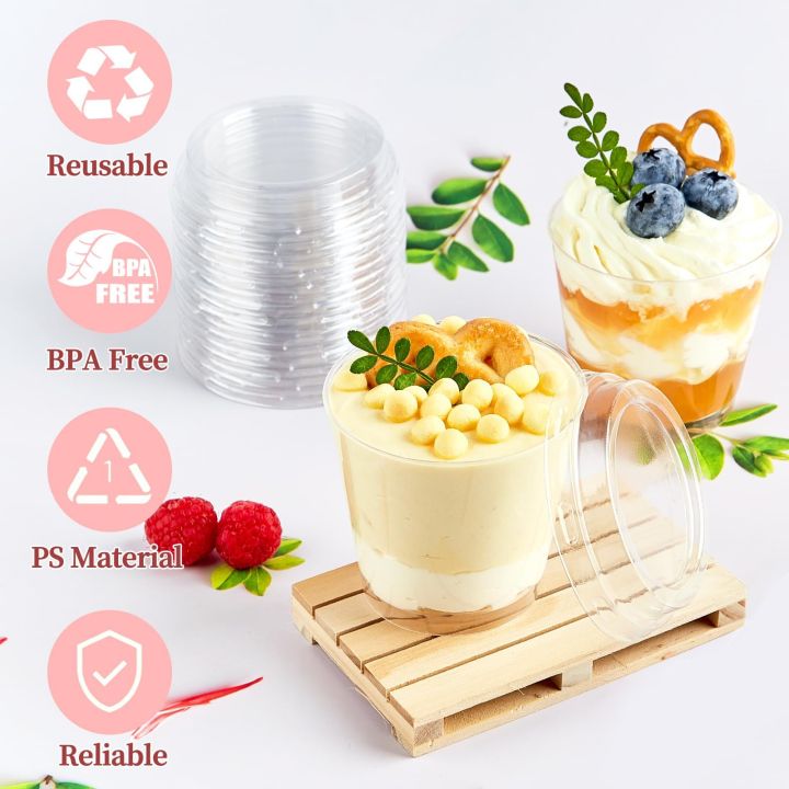 20Pack%206%20OZ%20Disposable%20Plastic%20Cups%20with%20Lids%20and%20Spoons,Clear%20Dessert%20Cup,Mini%20Parfait%20Appetizer%20Containers%20for%20Ice%20Cream,Cake,%20-%20Image%203