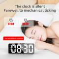 LED Mirror Table Clock Digital Alarm Snooze Display Time Desktop Electronic Table Clocks Desktop Clock. 