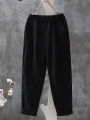Fashion Cotton Linen Women Pants Casual High Waisted Thin Pants Elegant Loose Long Harun Pant Plus Size Women's Clothing 5565. 