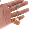 Cute Little Carton Box Cat Keychain For Women Men Personality Letter Take Me Away”Key Ring Funny Animal Handbag Car Key Holder. 