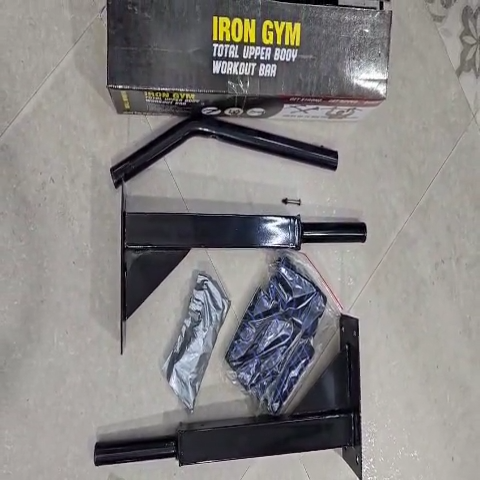 Wall Mounted Pull Up Chin Up Bar- Weight Capacity 200kg - Random Color Grip - Citizen Sports