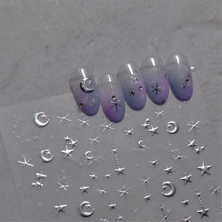 1PC%205D%20Korean%20Bronzing%20Nail%20Stickers%20Japanese%20Gold%20Silver%20Star%20Moon%20Luxury%20DIY%20Nail%20Art%20Decoration%20Decals%20Manicure%20Accessories%20-%20Image%205