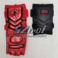 Premium Red Gold Motorcycle Gloves Set For Roman Reigns With Sponge Gloves Weight Lifting Wrestling Outdoor Sports Gauntlet Sets. 