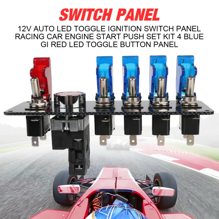 12V%20Racing%20Car%20Rocker%20Switch%20Panel%20Starter%20Light%20Toggle%20Ignition%20Engine%20Start%20Stop%20Push%20Button%20Set%20Kit%20LED%20Indicator%20Accessories%20-%20Image%204