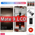 5.9'' IPS LCD For  Mate 9 LCD Display with Frame Touch Screen Digitizer Assembly For Mate9 LCD MHA-L29, MHA-L09, MHA-AL00. 
