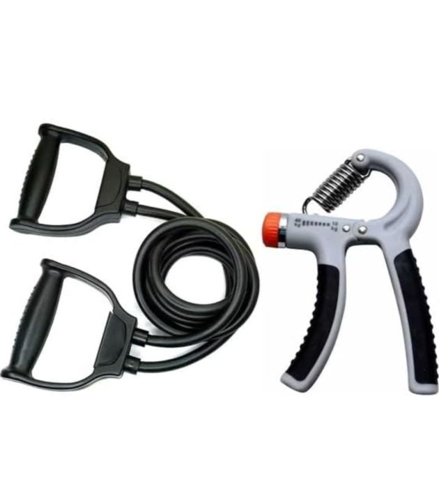Double Toning Tube & Adjustable Hand Grip for Full Body Workout
