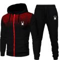 2025 popular two-piece men's sportswear jogging suit sportswear hooded sweatshirt zipper sweatshirt autumn and winter clothing.