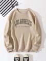 Los Angeles California Fleece Full Sleeves Pull Over Sweatshirt For Women. 