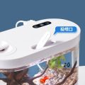 USB Mini Desktop Aquarium Built-in Water Pump / LED light / Filter Self circulation and self circulation goldfish tank. 