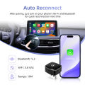 Smallest LEXXSON Wireless CarPlay Adapter MINI Ultra Android Auto Box USB Dongle Plug and Play for OEM Car Seamless Connection.