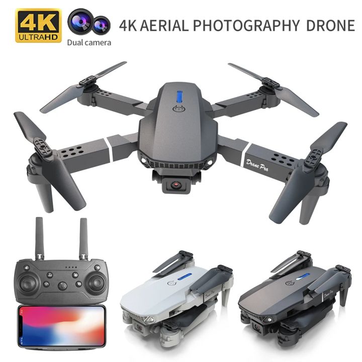 Professional mini remote control drone E88 4K HD aerial camera WiFi FPV