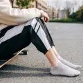 5pairs Mens Socks Boat Black Business Solid Color Breathable Comfortable High Quality Ankle. 