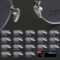 KAMMPT 5/10/20 Pairs Water Drop Shaped Elastic Nose Brackets Oval Transparent Screw-in Glasses Nose Pads for Eyewear Repairing. 