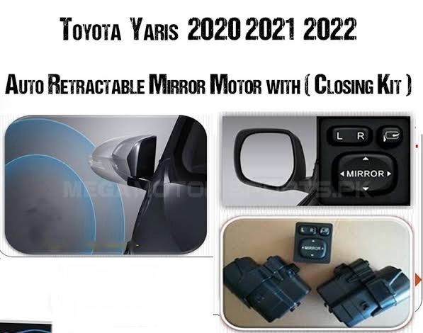 Toyota Yaris Retractable Mirror Kit Automatic Folding Side Mirror Kit