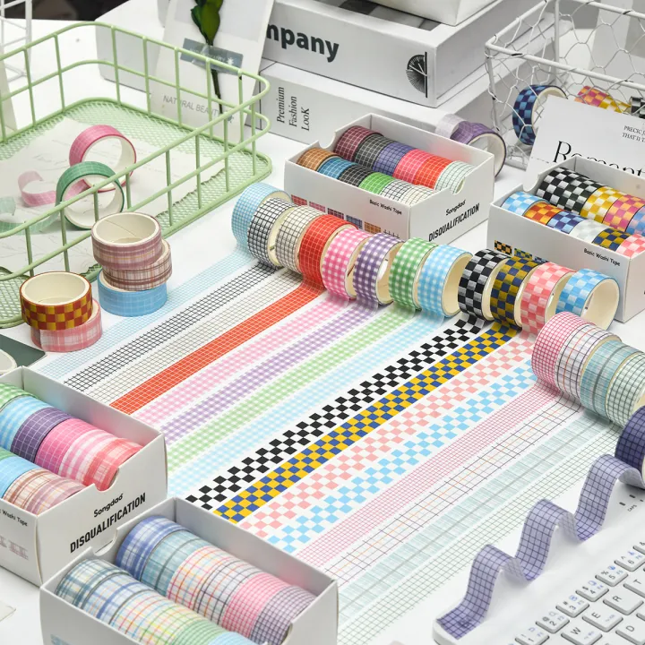 12%20rolls/box%20of%20exquisite%20color%20plaid%20washi%20tape,%20a%20variety%20of%20styles%20to%20choose%20from,%20sbooking%20tape,%20a%20%20for%20your%20family%20-%20Image%205