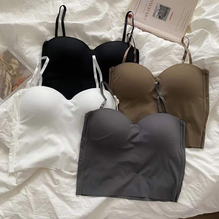 202New%20Solid%20Color%20Women's%20White%20Top%20Sleeveless%20Thin%20Straps%20Camisole%20Summer%20Tank%20Top%20with%20Cups%20Summer%20Ice%20Silk%20Comfortable%20Sling%20-%20Image%206