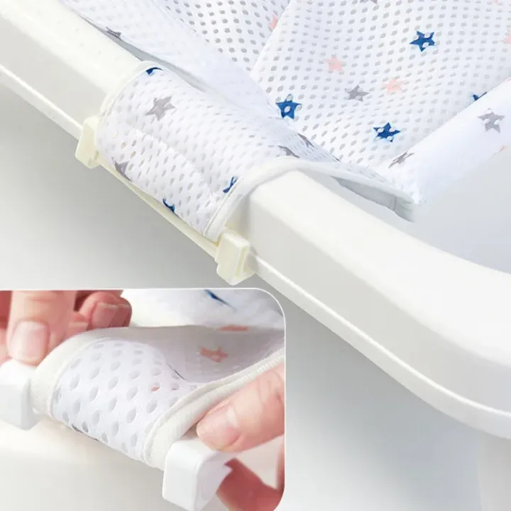 Baby%20Bath%20Net%20Mat%20Children%20%20Newborn%20Adjustable%20Bathtub%20Pillow%20Seat%20Cushion%20Cross-shaped%20Anti-slip%20Bathtub%20Shower%20Cradle%20Bed%20Seat%20-%20Image%206
