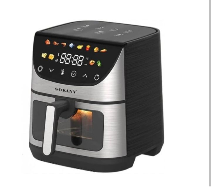 Sokany Healthy Air Fryer 9.5 Ltr With Glass Window Bucket