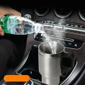 Quick-Heat Car Heater Mug Insulated Double-Wall Stainless Steel with Large Capacity Essential Beverage Warmer for Convenience. 