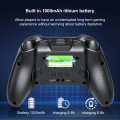 GAMINJA 6162 1.44inch Smart Screen Wireless Controller For Switch P4 iOS Android PC TV Dual Hall Joystick Calibration RGB Light.