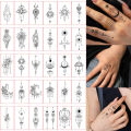 30pcs Temporary Tattoo Sticker Moon Star Small flower Waterproof Fake Tattoo for Men Women Girls Cute Fingle Tatoo Henna Sticker. 