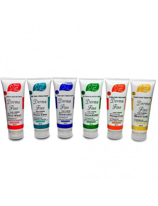 Derma Fine Whitening Facial Kit With 6 Pieces -200ML
