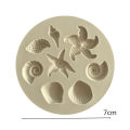 Seashell Conch Starfish Fish Under the Sea Style Pastry Baking Molds for Cookie Candy Marine Theme Cake Fondant Silicone Mold.