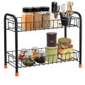 Foldable Metal Rack Organizer for Kitchen Spices / Bathroom/ Office. 