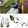 1 Pair 7/8" 22mm Universal Motorcycle Aluminum Rear View Black/Gold/Silver/Red/Blue/Orange Handle Bar End Side Rearview Mirrors. 