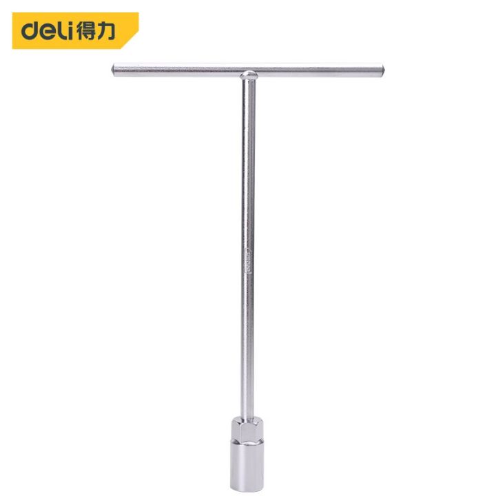 Deli T Handle Wrench Tool CRV Steel T Type Wrench 6 Point Long Hex Key Wrench Car Repair Tools 16mm 17mm 19mm
