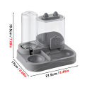1 PC 2-in-1 Automatic Feeder with Controllable Food Amount for Small Animal Pets Rabbits Cats Dogs Feeder Bowl with Drink Bottle. 