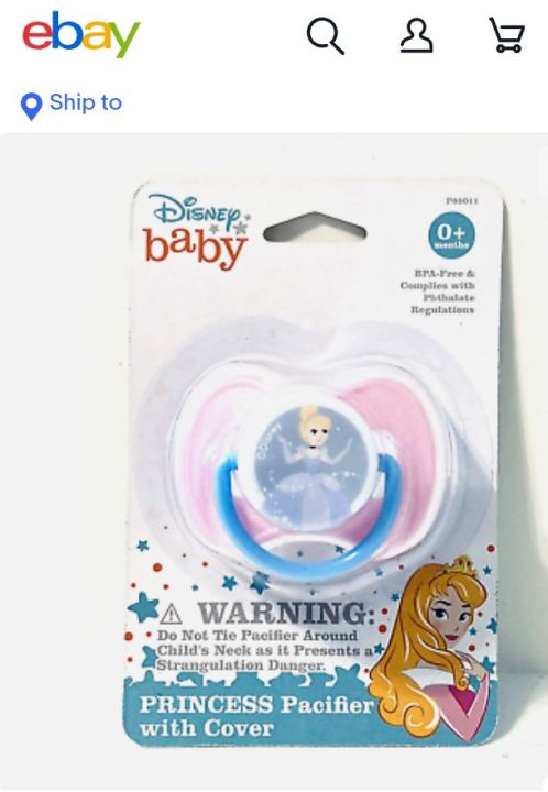Disney Baby Princess Pacifier With Cover
