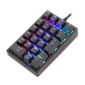 Motospeed K24 Macro Mechanical Numeric Keypad Wired 21 Keys RGB Backlight Numpad Gaming Keyboard Red Blue Switch For PC Notebook. 