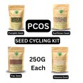 PCOS Seeds Cycling Kit 250 gram Each | Pack of 4x Seeds for Harmonal Balance, Pumkin Seed, Flax Seed, Sunflower seed, Sesame Seed. 