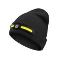 Winter Warm Hat with Light 2 in 1 Outdoor Work Knit Cap with Maintenance Light Cycling headlight.