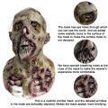 Walking Dead Zombie Head Mask Movie Cosplay Scary Monster Latex Masks Halloween Party Horror Seaweed Zombie Mask Role Play Props. 