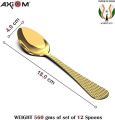 Coffee spoon stinless steel gold colour 6 PCS. 