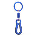 Universal Aluminum Keychain Modified Burn Blue DIY Key Cover Case Shell Fit Motorcycle Car ATV Key Bit Pentagonal Hexagon. 