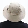 Summer Men Bucket Hat Outdoor UV Protection Wide Brim Panama Safari Hunting Hiking Hat Mesh Fisherman Hat Beach Sunscreen Cap.
