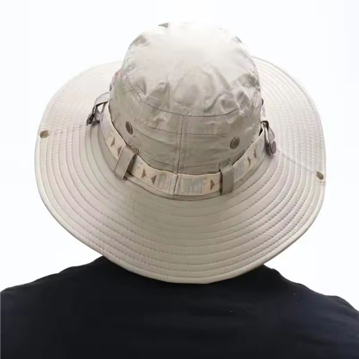 Summer%20Men%20Bucket%20Hat%20Outdoor%20UV%20Protection%20Wide%20Brim%20Panama%20Safari%20Hunting%20Hiking%20Hat%20Mesh%20Fisherman%20Hat%20Beach%20Sunscreen%20Cap%20-%20Image%203