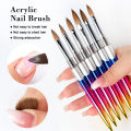 Kolinsky Nail Brush for Manicure Gel Brush for Nails Art Brush 3D Acrylic Liquid Powder Carving Gel Brush Liner Drawing Pen. 