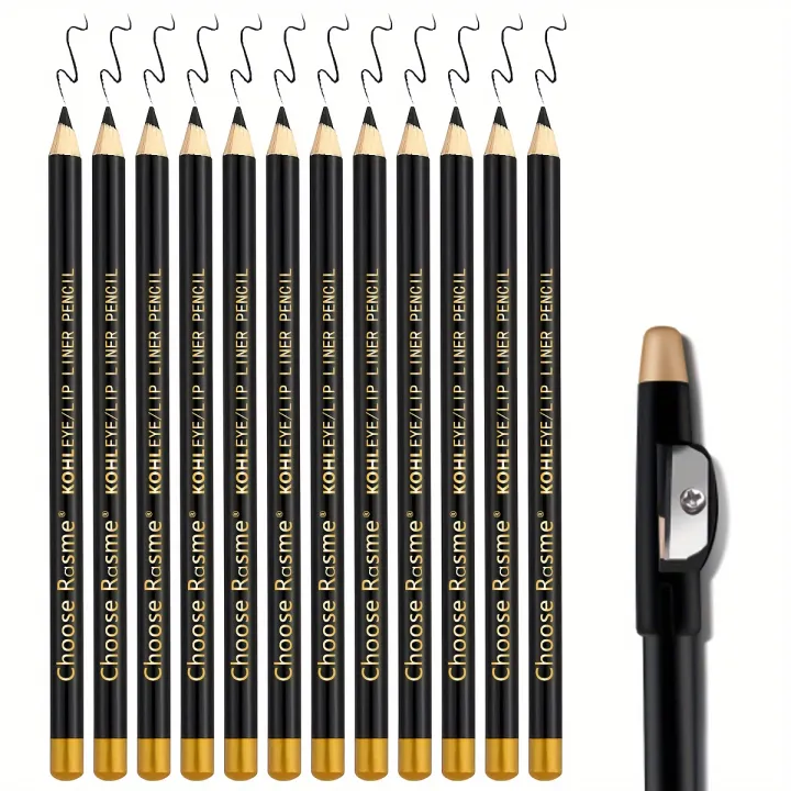 12pcs%20black/borwn/dark%20brown%20eyebrow%20pencil%20sharpener%20Eyebrow%20Pencil%20with%20Sharpener%20eyebrow%20line%20lasting%20-%20Image%202
