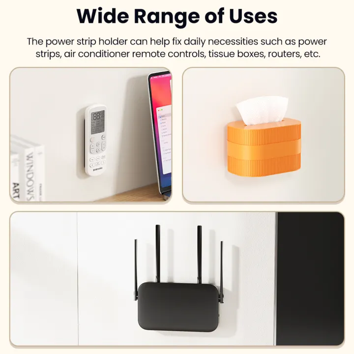 Toocki%20Self-Adhesive%20Power%20Socket%20Strip%20Fixator%20Wall%20Mounted%20Self%20Adhesive%20Punch%20Free%20Row%20Plug%20Holder%20for%20Kitchen%20Home%20Office%20-%20Image%203