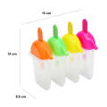 4PCs Ice Lolly Moulds with Straw, Kids Ice Lolly Moulds Reusable, Healthy Fruit Plastic Popsicle Molds with Sticks, Kids Ice Lolly Maker for Frozen Juice, Smoothies, 16cm. 