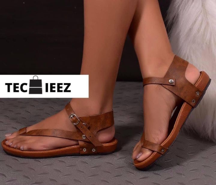Buckle Sandals For Women: Brown