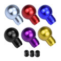 Round Ball Shift Knob Universal Aluminum Gear Shift Knob for Manual Transmission Automatic Gear level Vehicles with Adapters. 