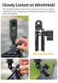 Motorcycle Windshield Clip Mount for Go Pro 13 12 11 10 9 8 7 OSMO 360 Action 4 5 Pro Insta 360 X5 X4 Go 3S ACE Pro 2 Camera.