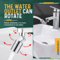 720 Rotatable Tap Aerator Splash-proof Faucet Sprayer Head Water Saving Plastic Splash Tap Head Wash Basin Tap Extender Adapter.